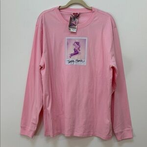 Teddy Fresh x Trixi‎ Mattel Long Sleeve Polaroid T-shirt Pink Size Large NWT
